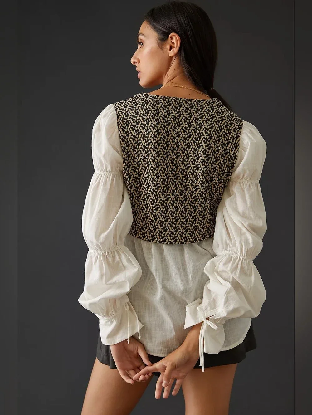 Anthropologie layered jacquard